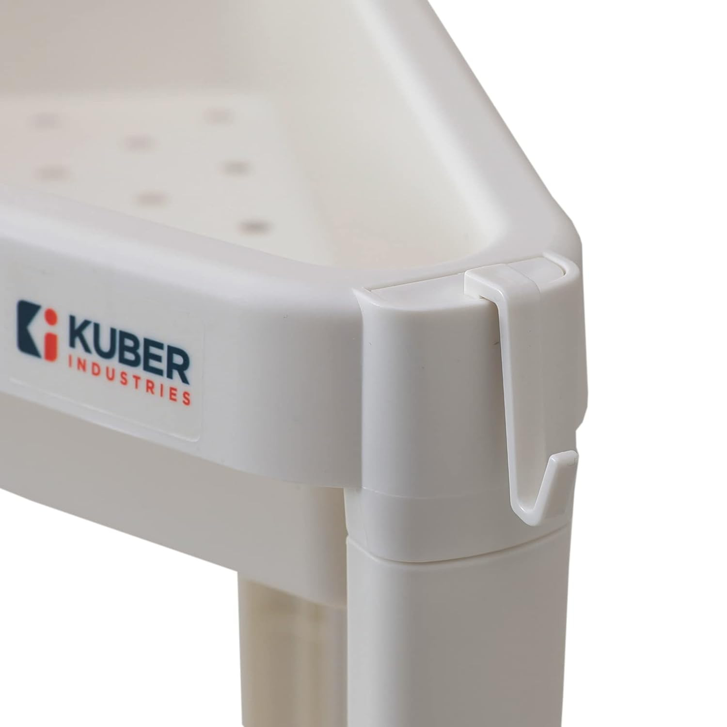 Kuber Industries PP Storage Shelf (Triangle)- 1743-White