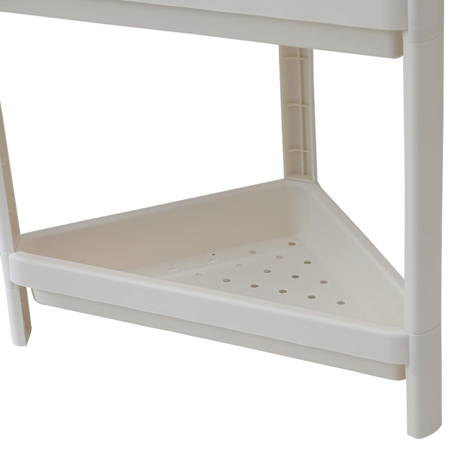 Kuber Industries PP Storage Shelf (Triangle)- 1743-White