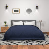 Premium 90x100 Inch Reversible Supersoft Blanket for Heavy Winter | 300 GSM King Size Comforter &amp; Garam Kambal for Home | Quilted Razai/Double Bed Blankets for Winter | Blue &amp; Grey