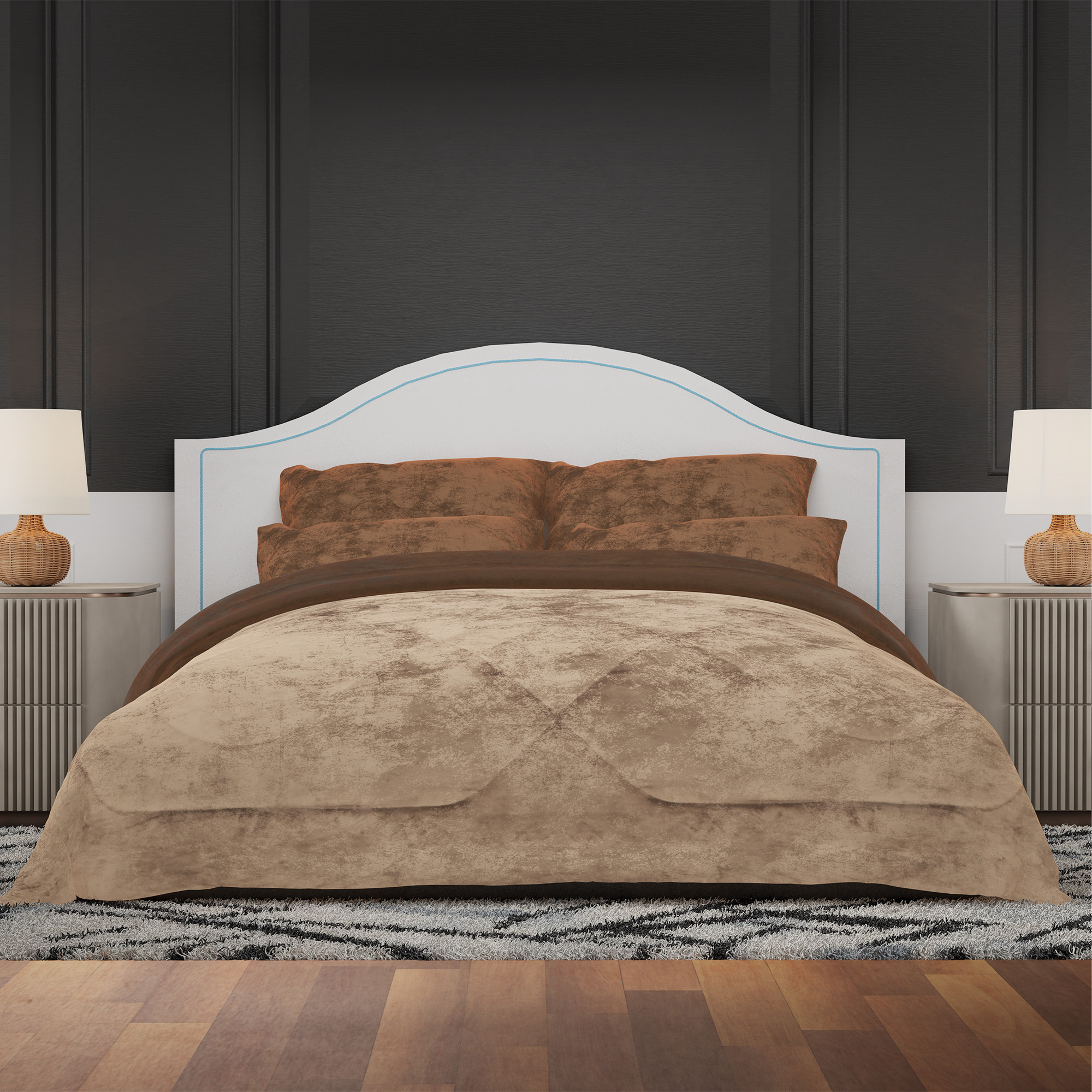 Kuber Industries Premium 90x100 Inch Reversible Supersoft Blanket for Heavy Winter  500 GSM King Size Comforter  Garam Kambal for Home  Quilted RazaiDouble Bed Blankets for Winter  Wine