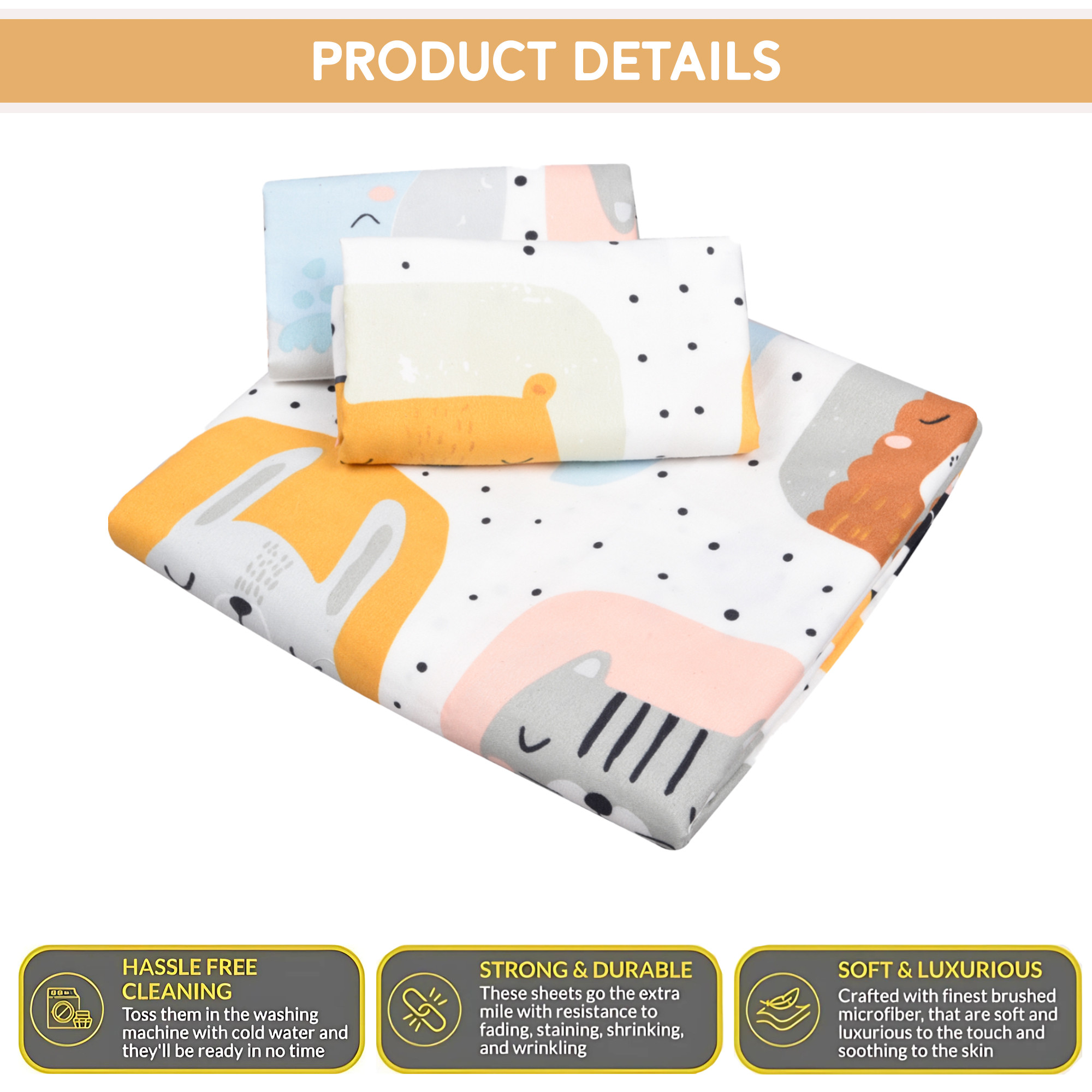 Kuber Industries Premium Cotton Bedsheets For Double Bed With 2 Pillow Covers Included - Printed Bedspread With 90x100 Inch Size - Multicolor