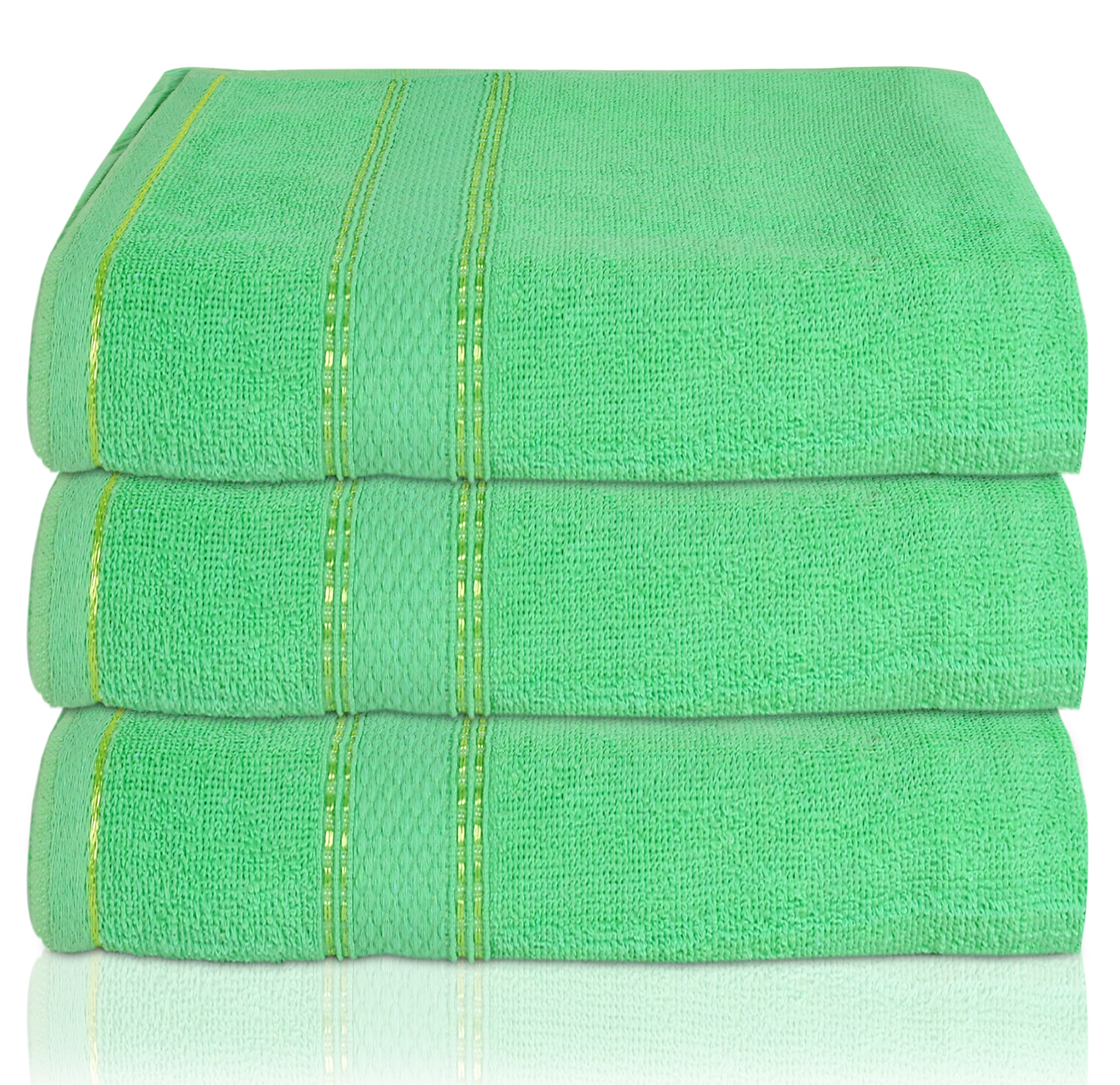 Kuber Industries Premium Design Luxurious, Soft Cotton Bath Towel With Check Border, 30