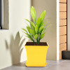 Premium Flower Pots for Garden with Bottom Plates | Weather-proof Plant Pot with Tray | Indoor & Outdoor Gamla for Plants | Tulasi Planters for Home Decor | Yellow