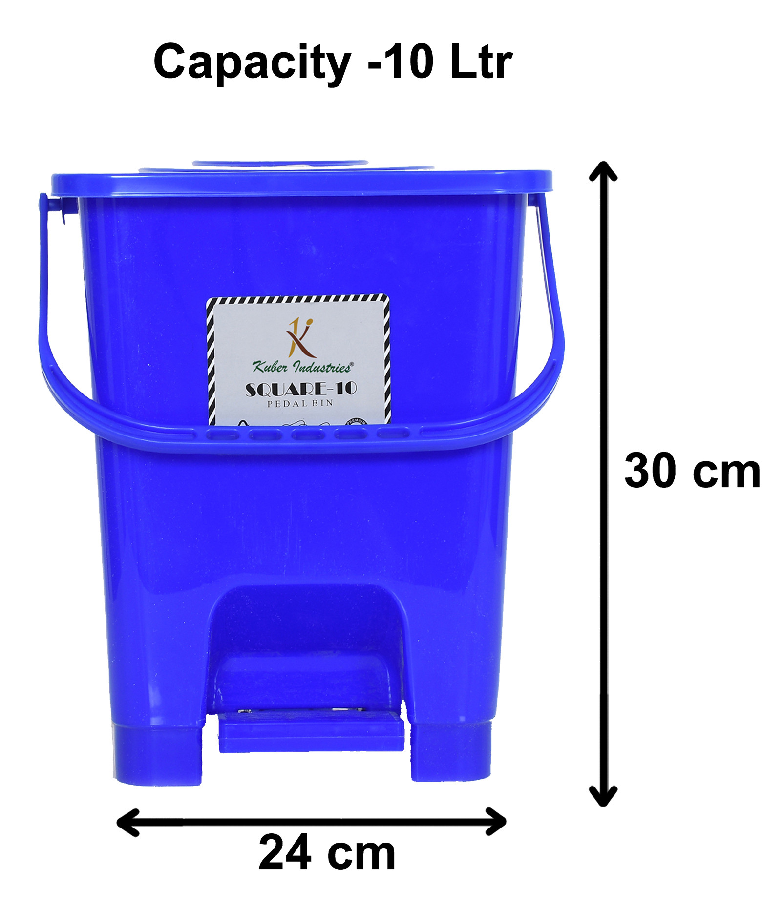 Kuber Industries Premium Plastic Pedal Dustbin 10 Ltr (Blue)