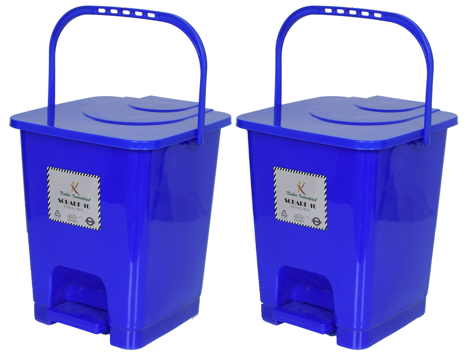 Kuber Industries Premium Plastic Pedal Dustbin 10 Ltr (Blue)