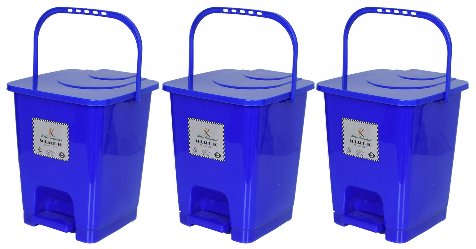 Kuber Industries Premium Plastic Pedal Dustbin 10 Ltr (Blue)