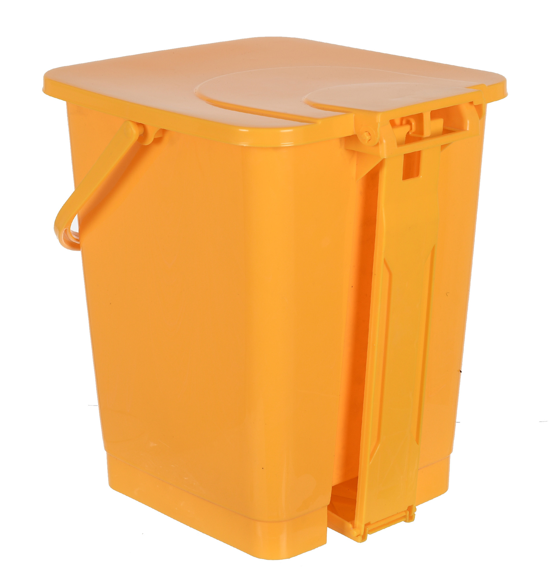 Kuber Industries Premium Plastic Pedal Dustbin 10 Ltr (Yellow)