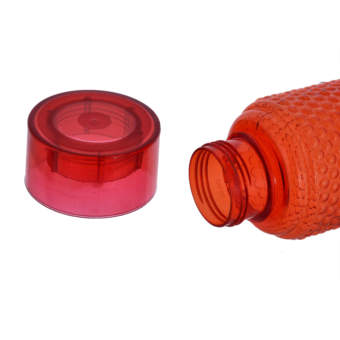 Kuber Industries Premium Quality Plastic Bubble Pattern Spill-Proof Water Storage Fridge Bottle Set,1000 ML (Multi)-KUBMART3320