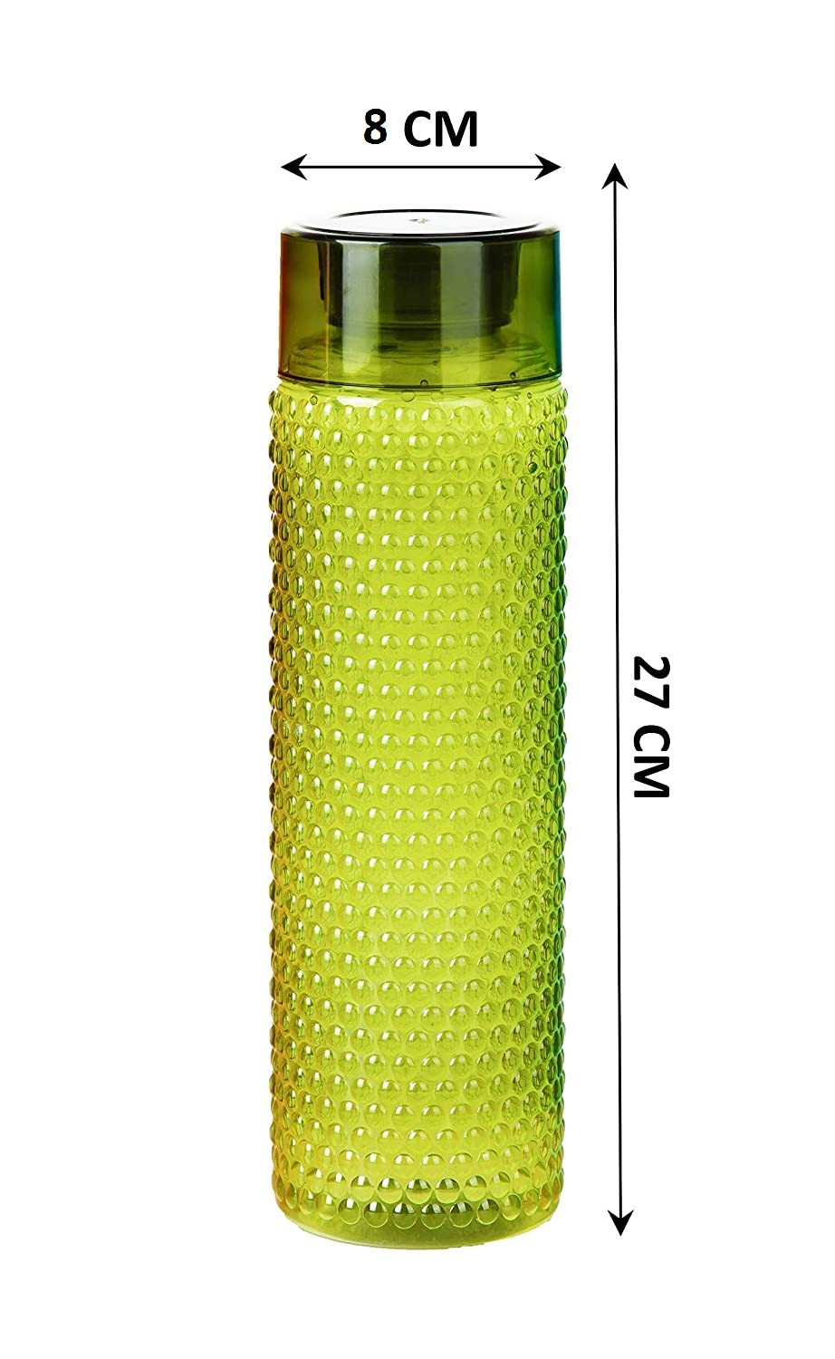 Kuber Industries Premium Quality Plastic Bubble Pattern Spill-Proof Water Storage Fridge Bottle Set,1000 ML (Multi)-KUBMART3320