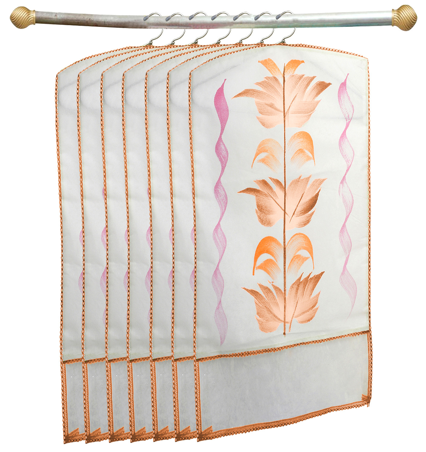 Kuber Industries Printed Non Woven Hanging Saree Cover Wardrobe Organiser (Brown) -CTKTC38935