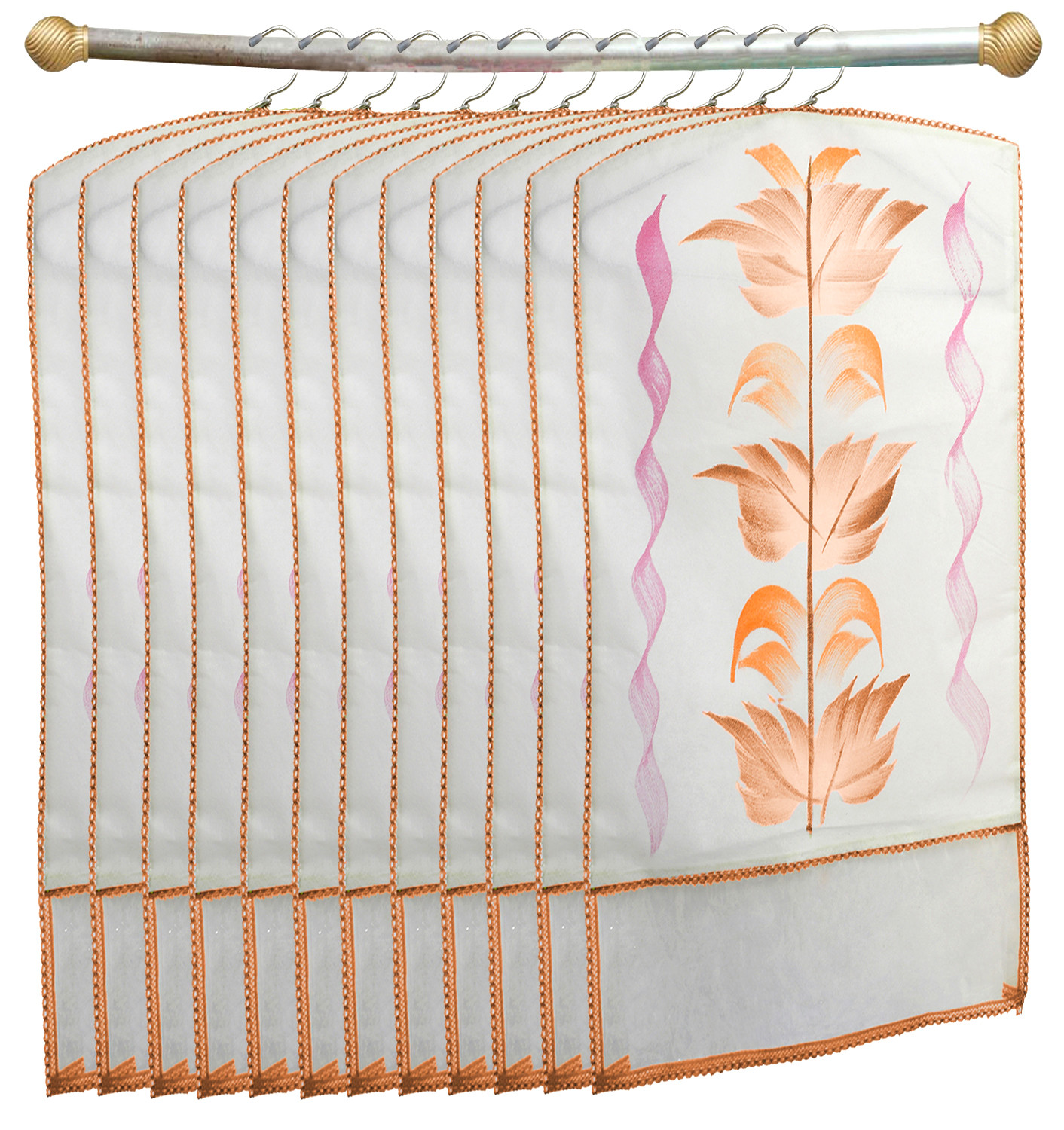 Kuber Industries Printed Non Woven Hanging Saree Cover Wardrobe Organiser (Brown) -CTKTC38935