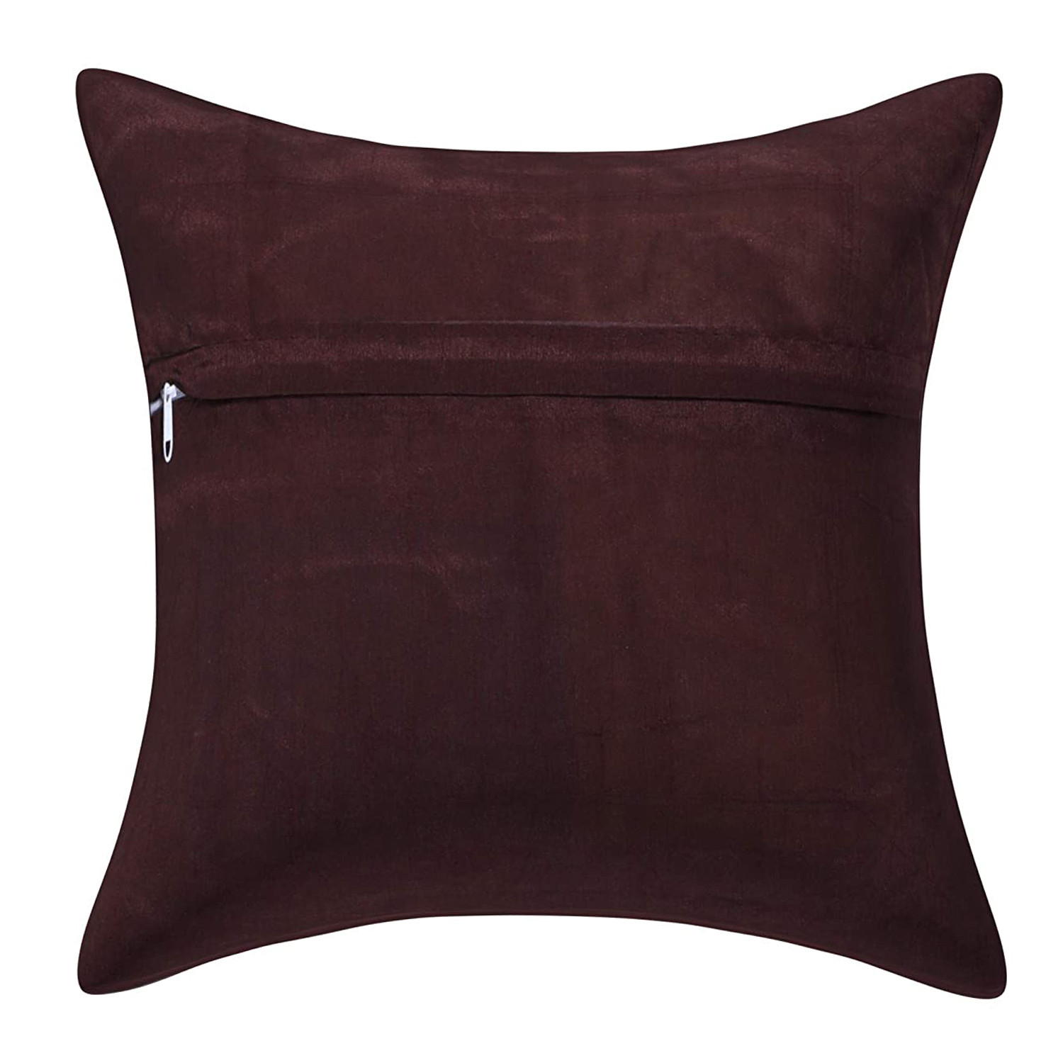 Kuber Industries Printed Soft Decorative Square Throw Pillow Cover, Cushion Covers, Pillow Case For Sofa Couch Bed Chair 16x16 Inch-(Brown)-HS_38_KUBMART21731