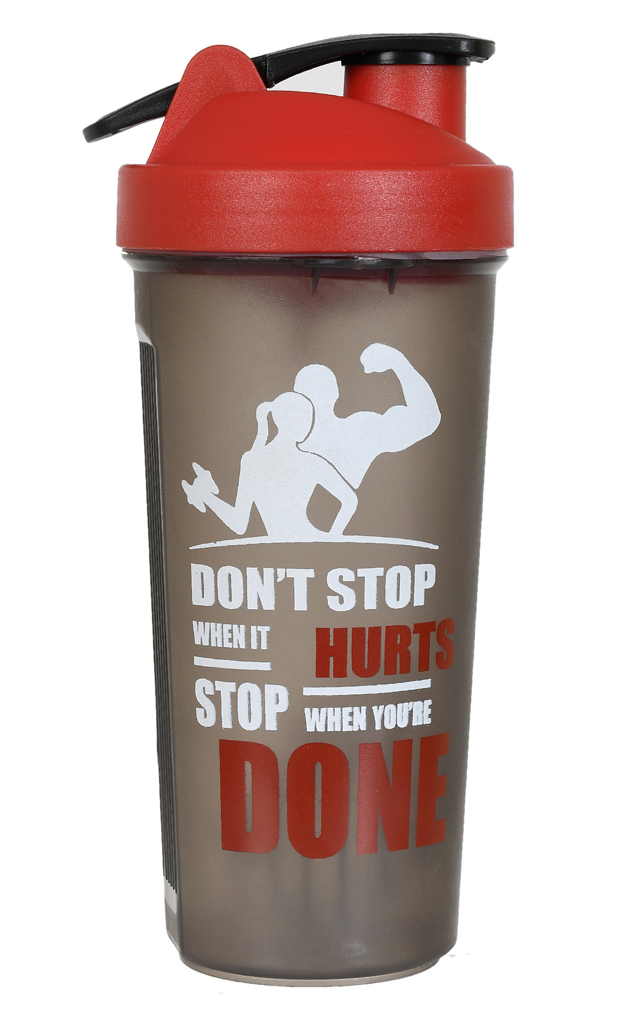 Kuber Industries Protein Shaker - 800 ml for Whey Proteins, and Preworkouts, 100% Leak Proof (Red)