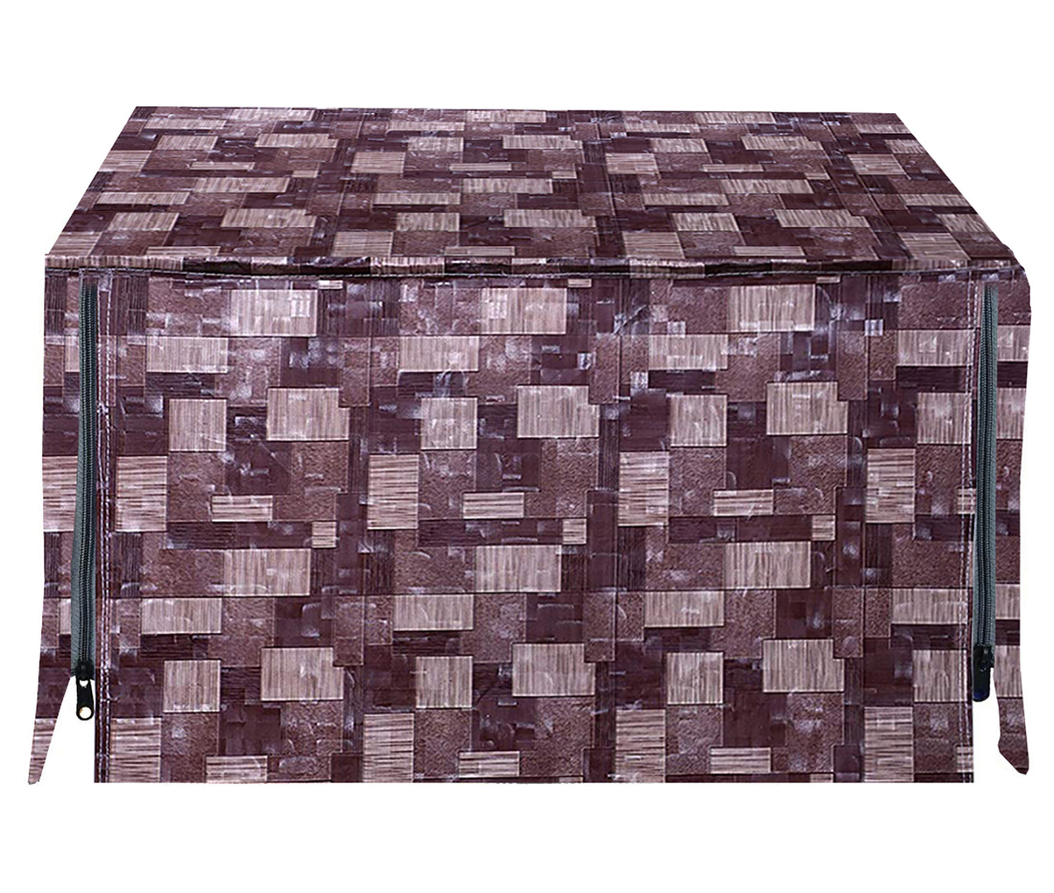 Kuber Industries PVC 3D Check Printed Microwave Oven Cover,30 Ltr. (Brown)-HS43KUBMART26047
