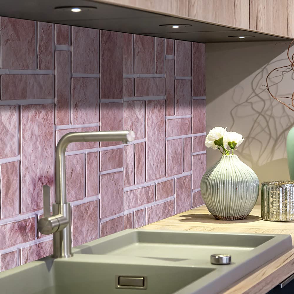 Kuber Industries PVC 3D Wallpaper for Walls | Brick Pattern & Self Adhesive Peel Wall Stickers | Easy to Peel, Stick & Remove DIY Wallpaper | Suitable on All Walls | Pack of 2 Sheets,30 cm X 30 cm