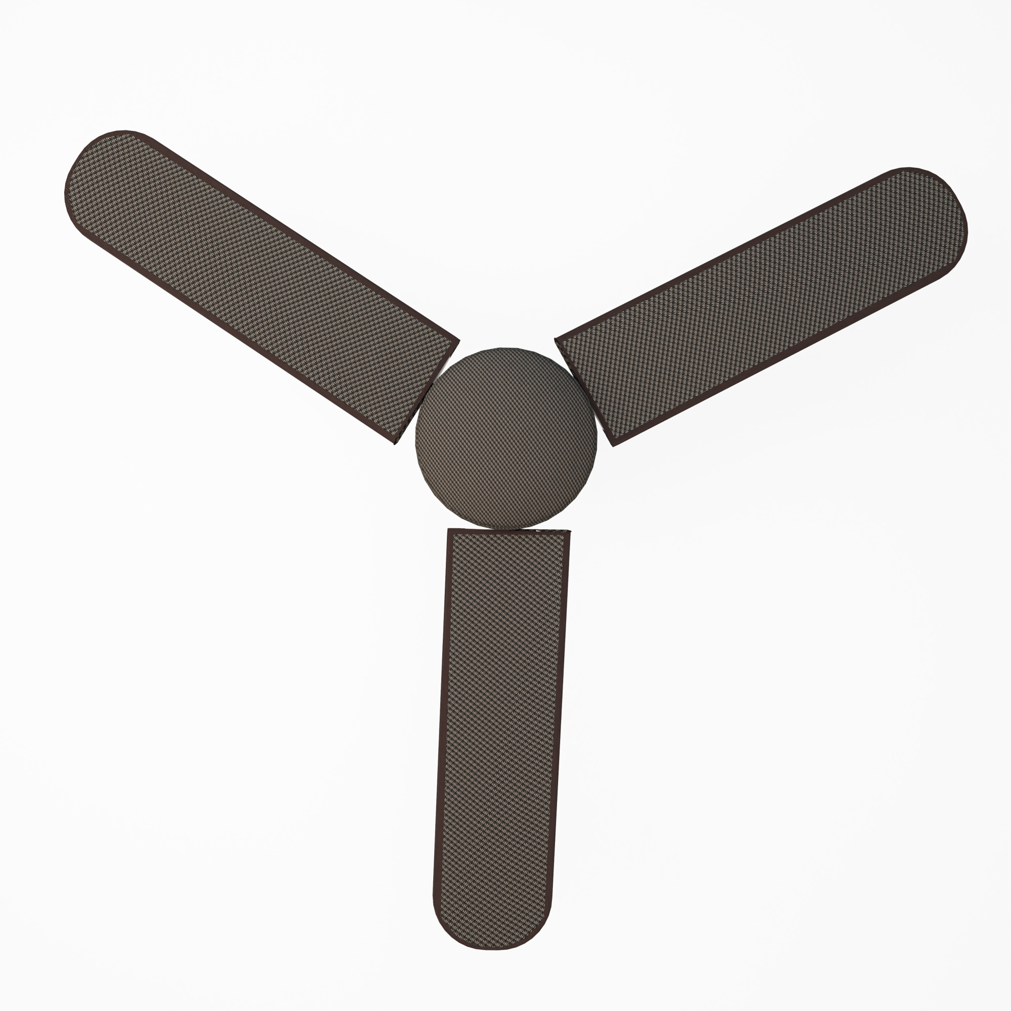 Kuber Industries PVC Ceiling Fan Cover Full Dustproof with attachable end closure  Fan Protector for 3 Blades and Center Cover  Mini Check - Brown