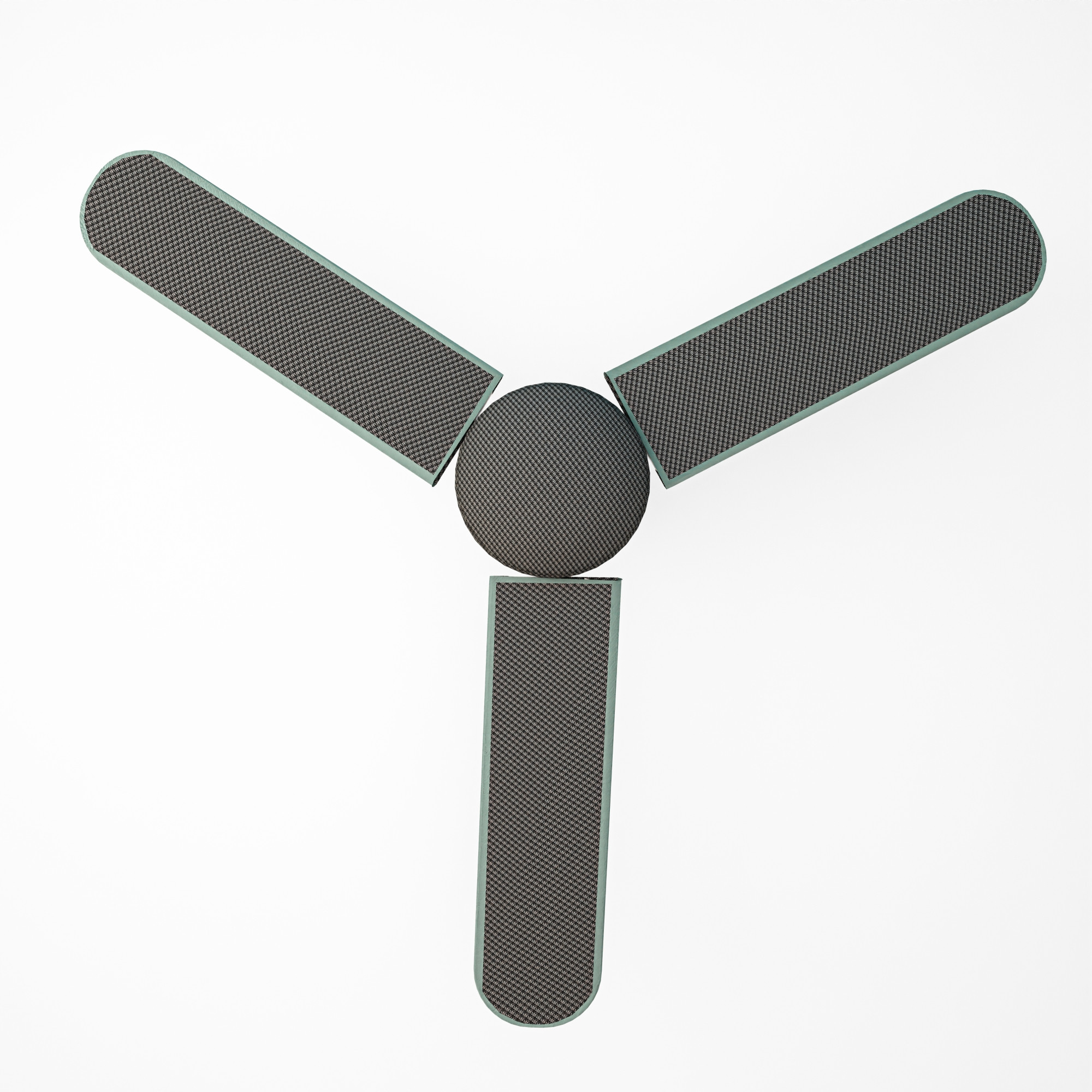 Kuber Industries PVC Ceiling Fan Cover Full Dustproof with attachable end closure  Fan Protector for 3 Blades and Center Cover  Mini Check - Grey