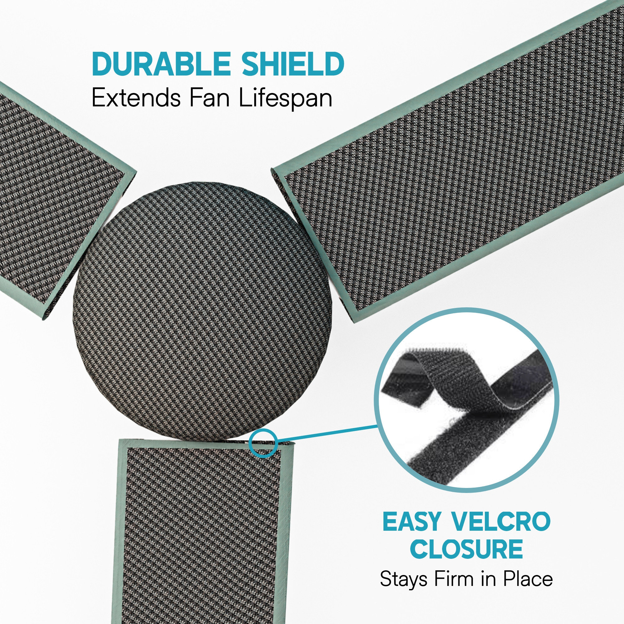 Kuber Industries PVC Ceiling Fan Cover Full Dustproof with attachable end closure  Fan Protector for 3 Blades and Center Cover  Mini Check - Grey