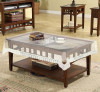 Kuber Industries PVC Center Table Cover/Table Cloth For Home Decorative Luxurious 4 Seater, 60&quot;x40&quot; (Cream Lace) 54KM4258