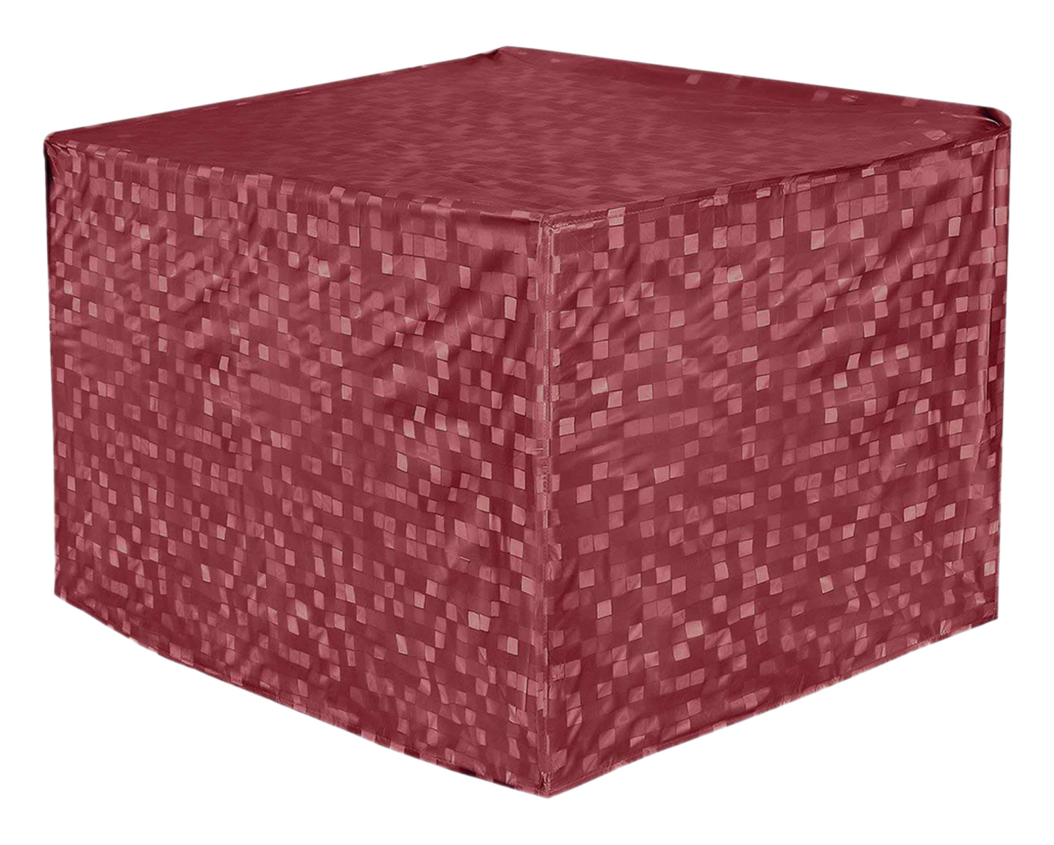 Kuber Industries PVC Check Print Dustproof Window A/C Cover For Outdoor For 1.5 Ton (Pink) 54KM3900