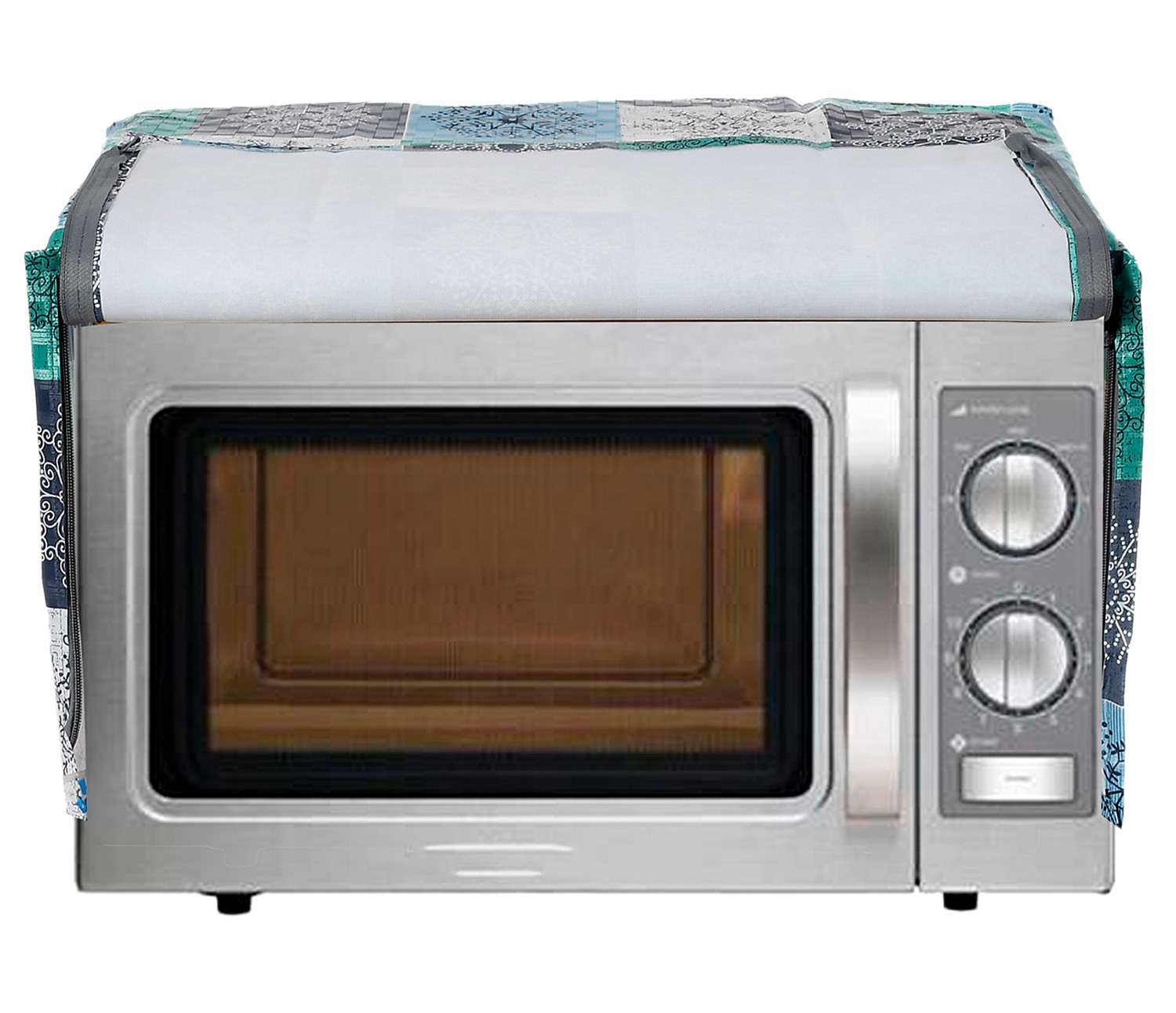 Kuber Industries PVC Check Printed Microwave Oven Cover, Dustproof Machine Protector Cover,23 Ltr. (Sky Blue)