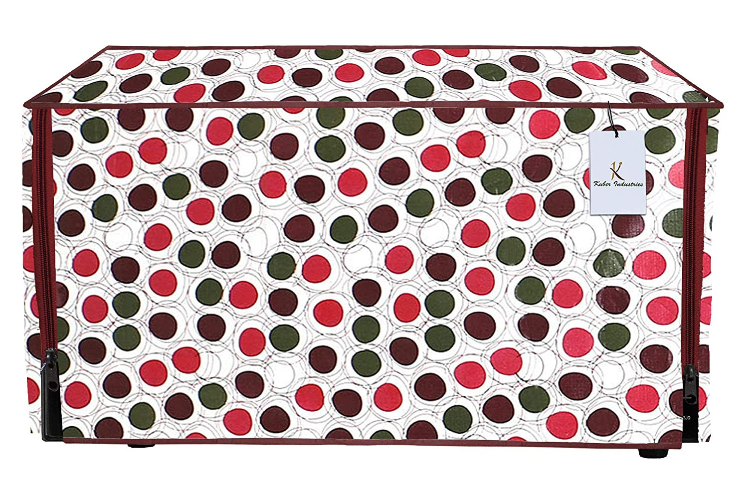 Kuber Industries PVC Circle Design Microwave Oven Cover,30 Ltr. (Multi)-HS43KUBMART26015