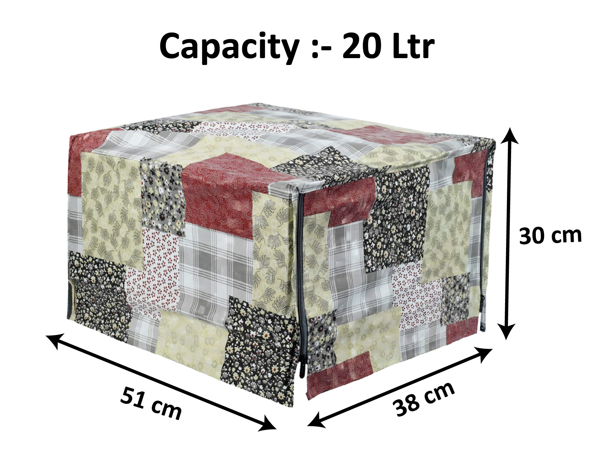 Kuber Industries PVC Designer Microwave Oven Cover,20 Ltr. (Multicolor)-HS43KUBMART25977