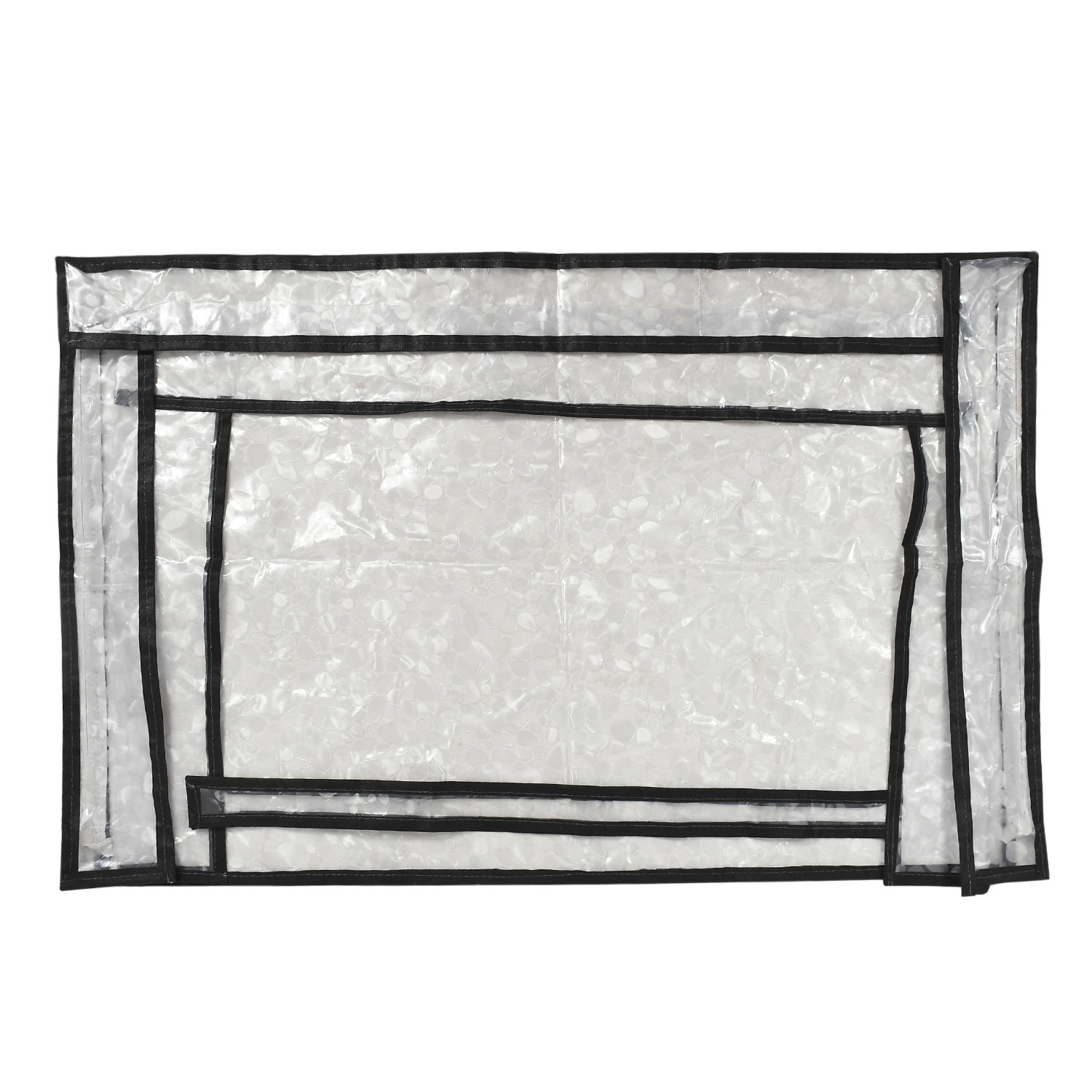 Kuber Industries PVC Dot Print Waterproof & Dustproof TV Cover, 32 Inch (Transparent) 54KM4287