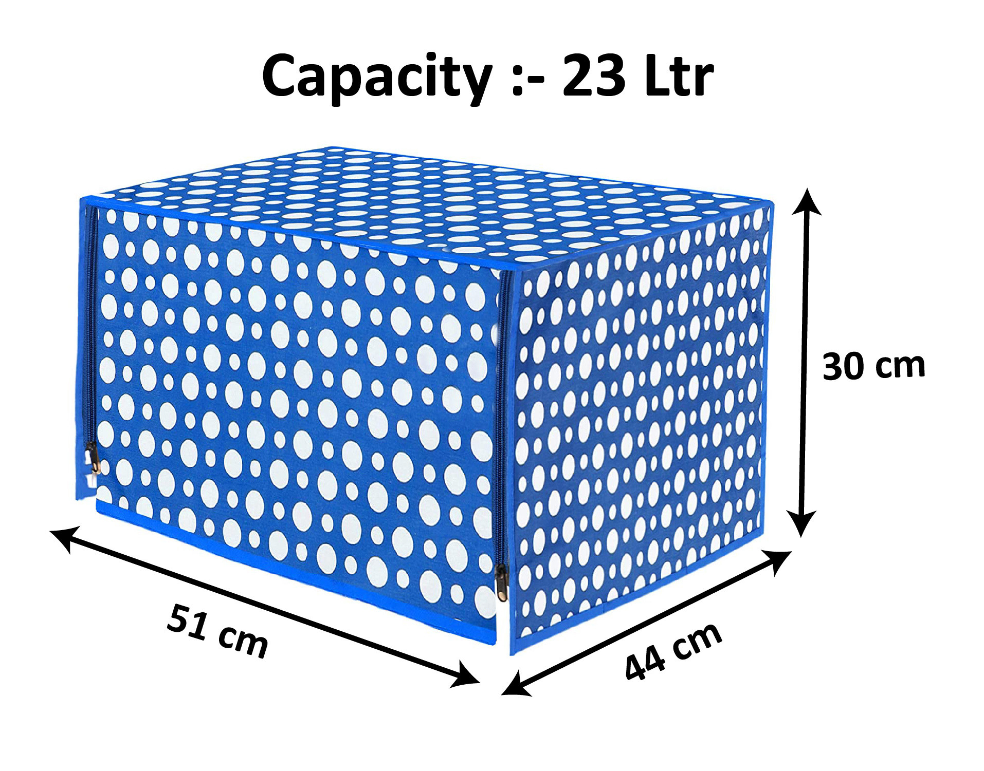 Kuber Industries PVC Dot Printed Microwave Oven Cover,23 Ltr. (Blue)-HS43KUBMART26019