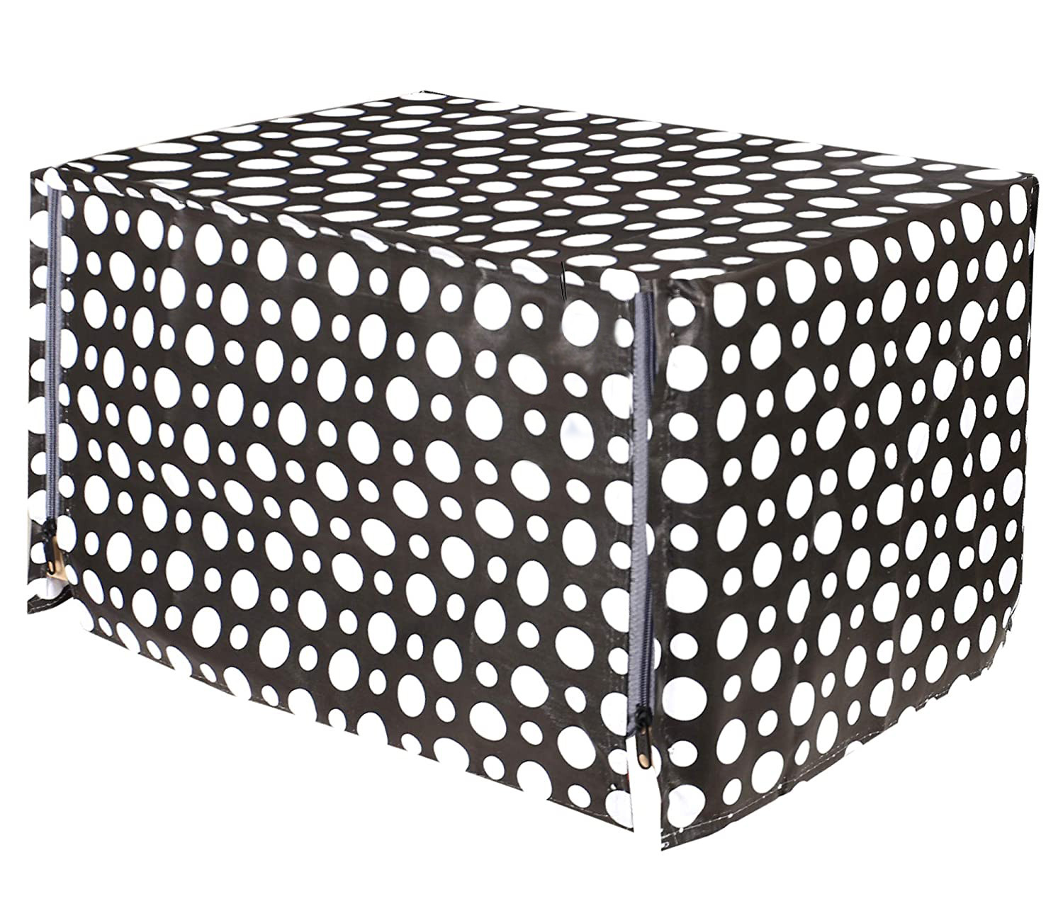 Kuber Industries PVC Dot Printed Microwave Oven Cover,25 Ltr. (Black)-HS43KUBMART26077