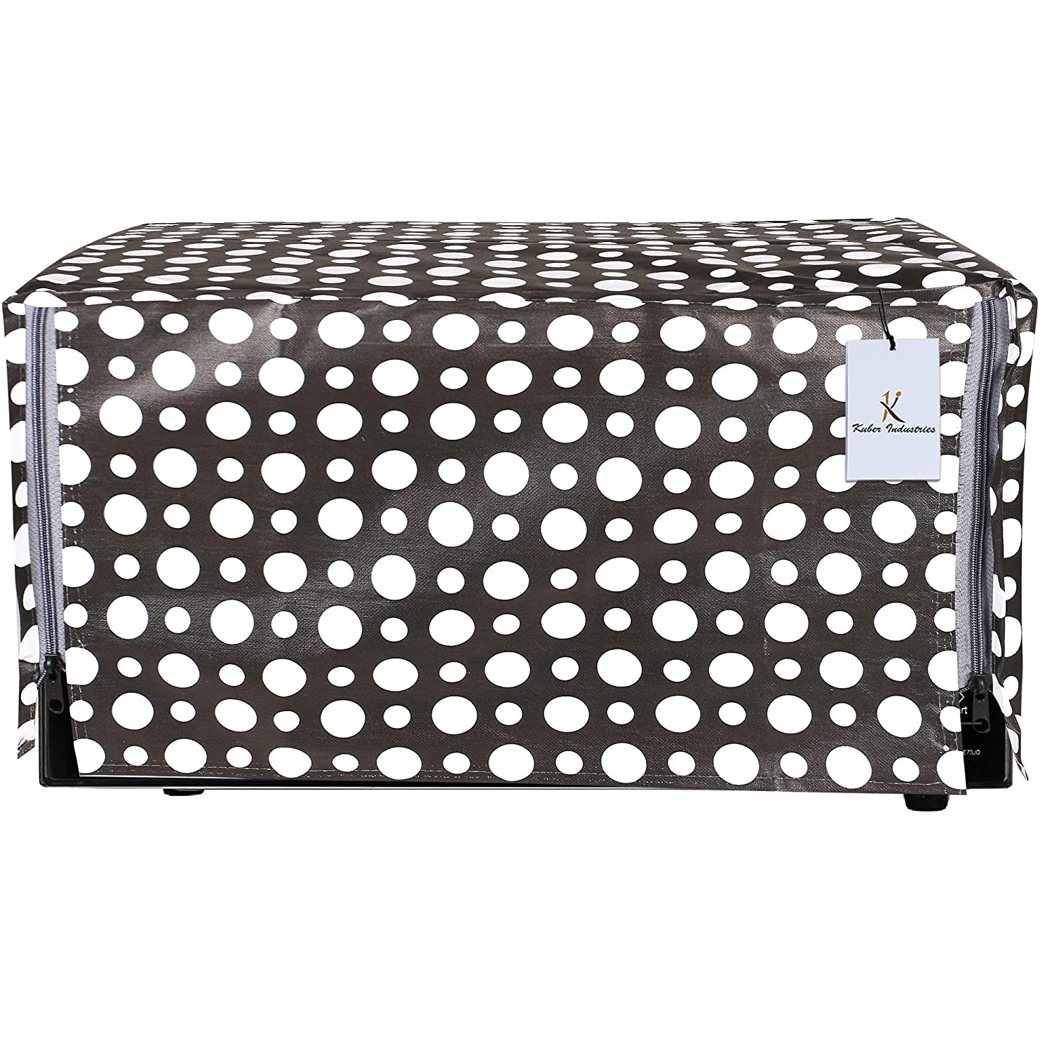 Kuber Industries PVC Dot Printed Microwave Oven Cover,25 Ltr. (Black)-HS43KUBMART26077
