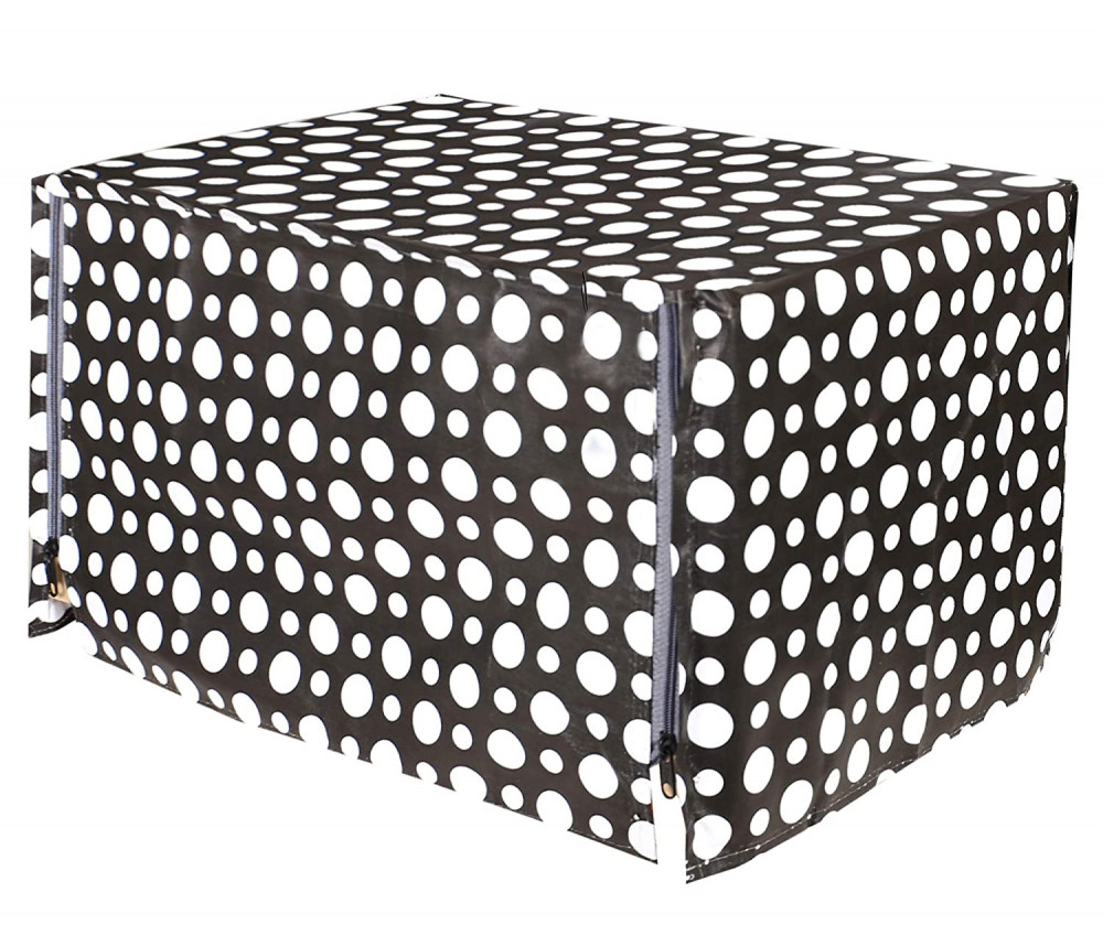 Kuber Industries PVC Dot Printed Microwave Oven Cover,30 Ltr. (Black)-HS43KUBMART26079