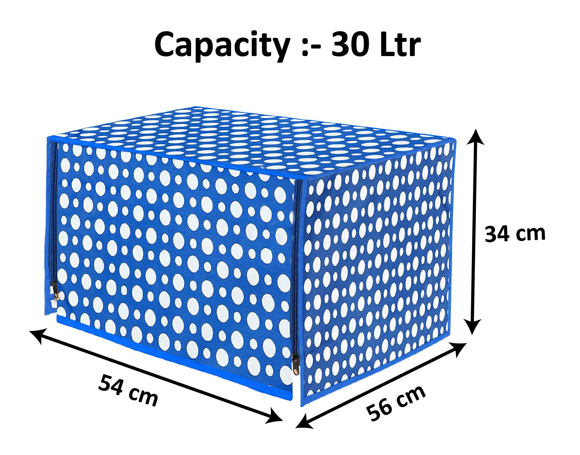 Kuber Industries PVC Dot Printed Microwave Oven Cover,30 Ltr. (Blue)-HS43KUBMART26023