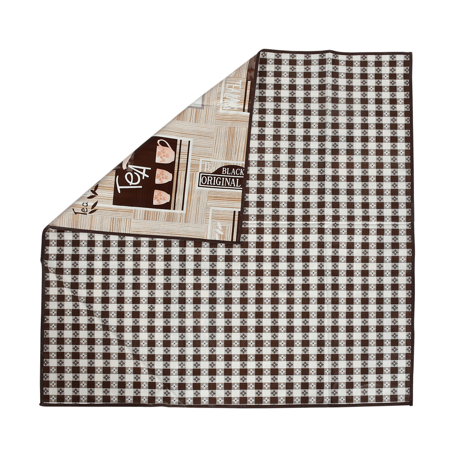 Kuber Industries PVC Floral print Both Sided Bed Server Food Mat, Bedsheet Protector For Home 36