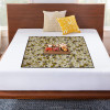 Kuber Industries PVC Floral Print Both Sided Bed Server Food Mat, Bedsheet Protector For Home 36&quot;x36&quot; (Green) 54KM4337