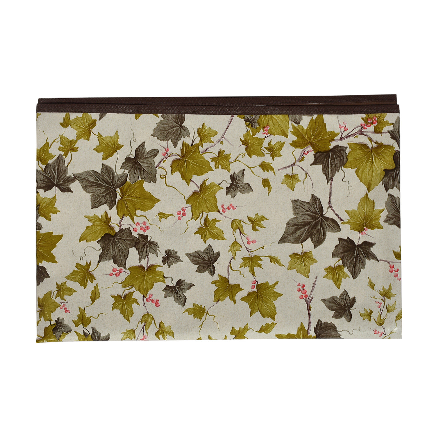 Kuber Industries PVC Floral Print Both Sided Bed Server Food Mat, Bedsheet Protector For Home 36
