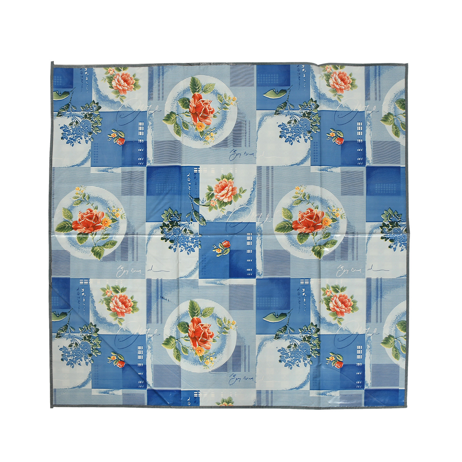 Kuber Industries PVC Floral Print Both Sided Bed Server Food Mat, Bedsheet Protector For Home 36