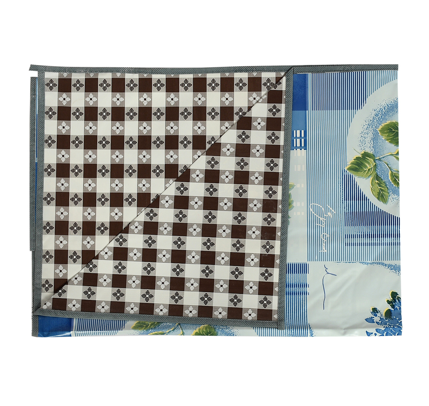 Kuber Industries PVC Floral Print Both Sided Bed Server Food Mat, Bedsheet Protector For Home 36