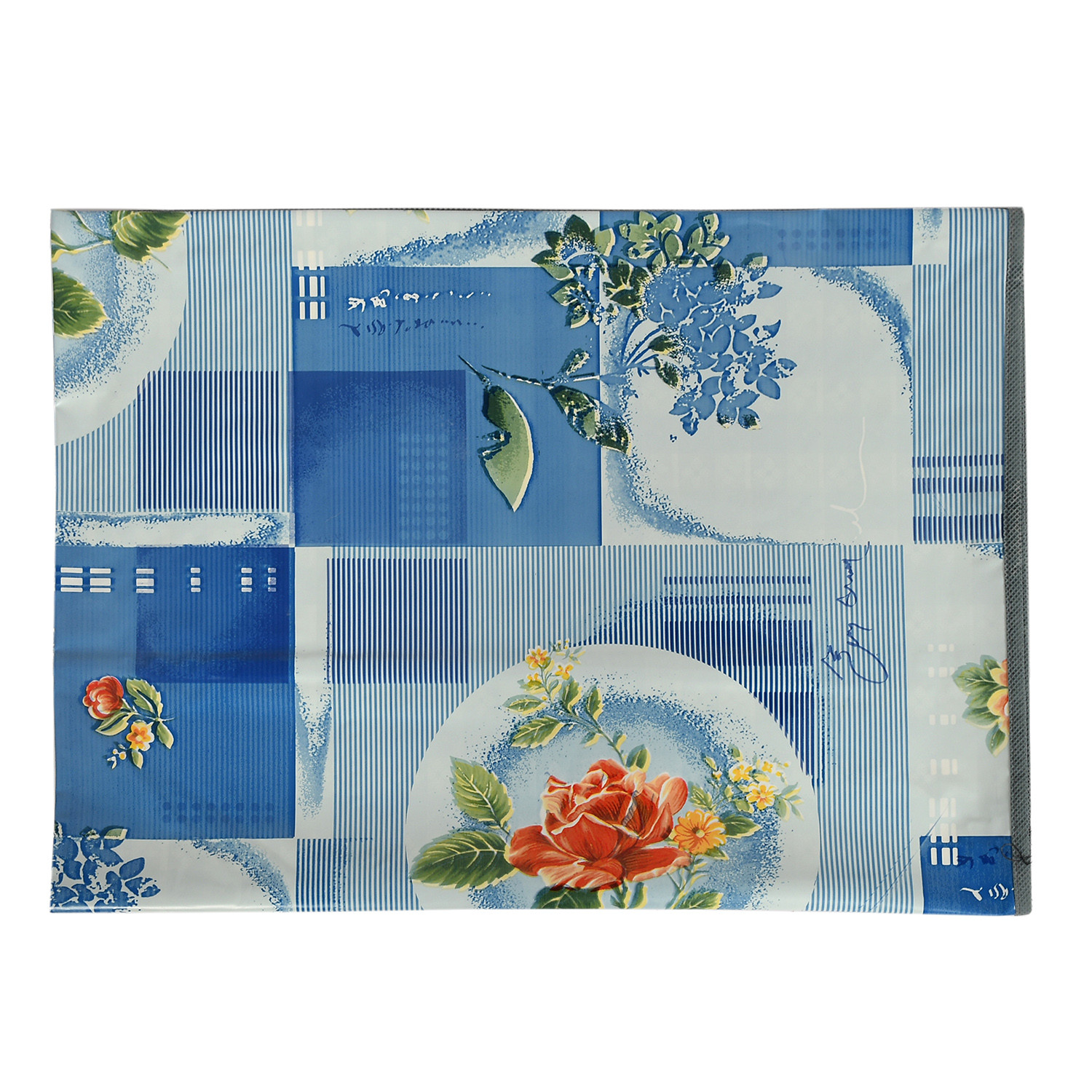 Kuber Industries PVC Floral Print Both Sided Bed Server Food Mat, Bedsheet Protector For Home 36