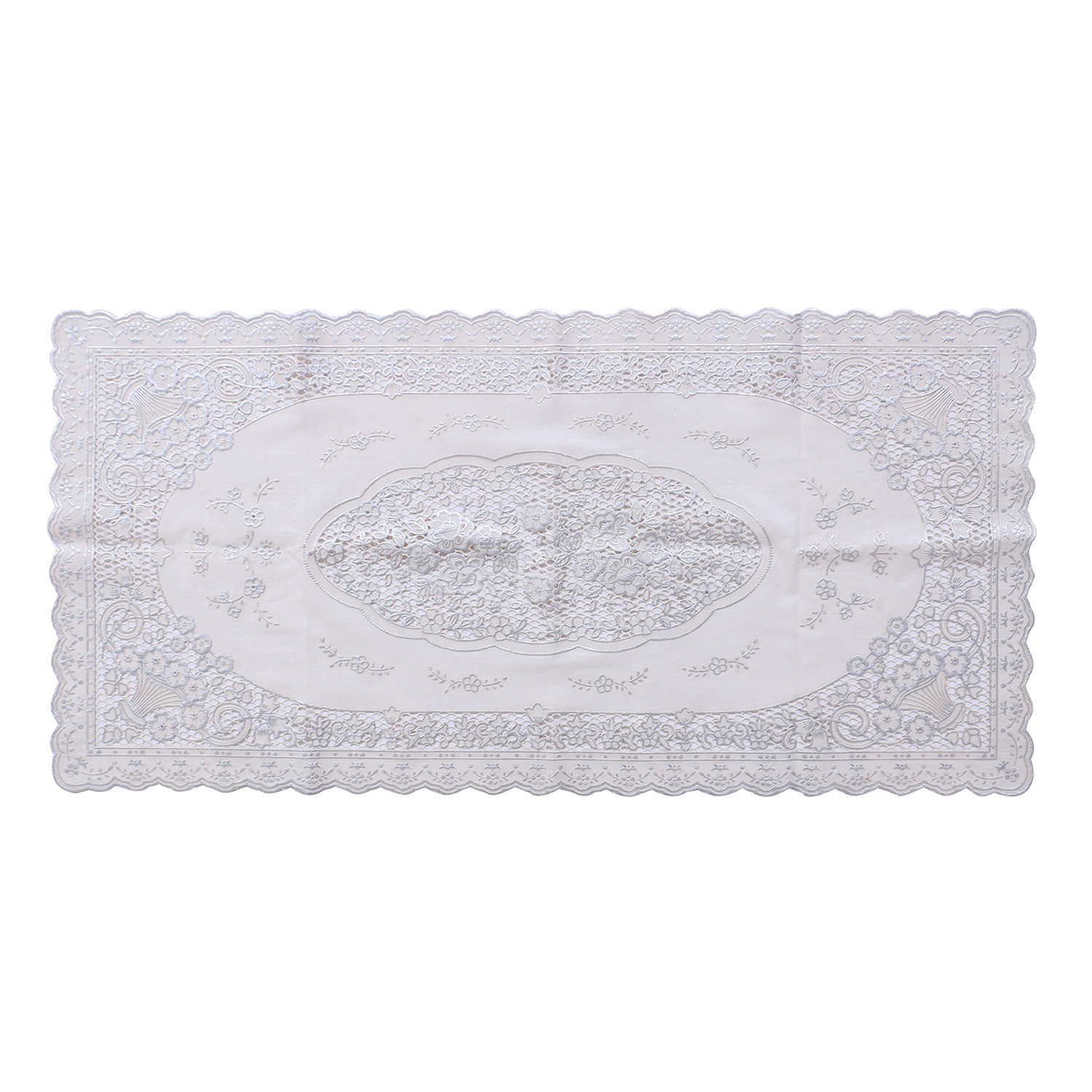 Kuber Industries PVC Floral Print Table Runner For Living, Dinning, Office, Kitchen & Wedding 33