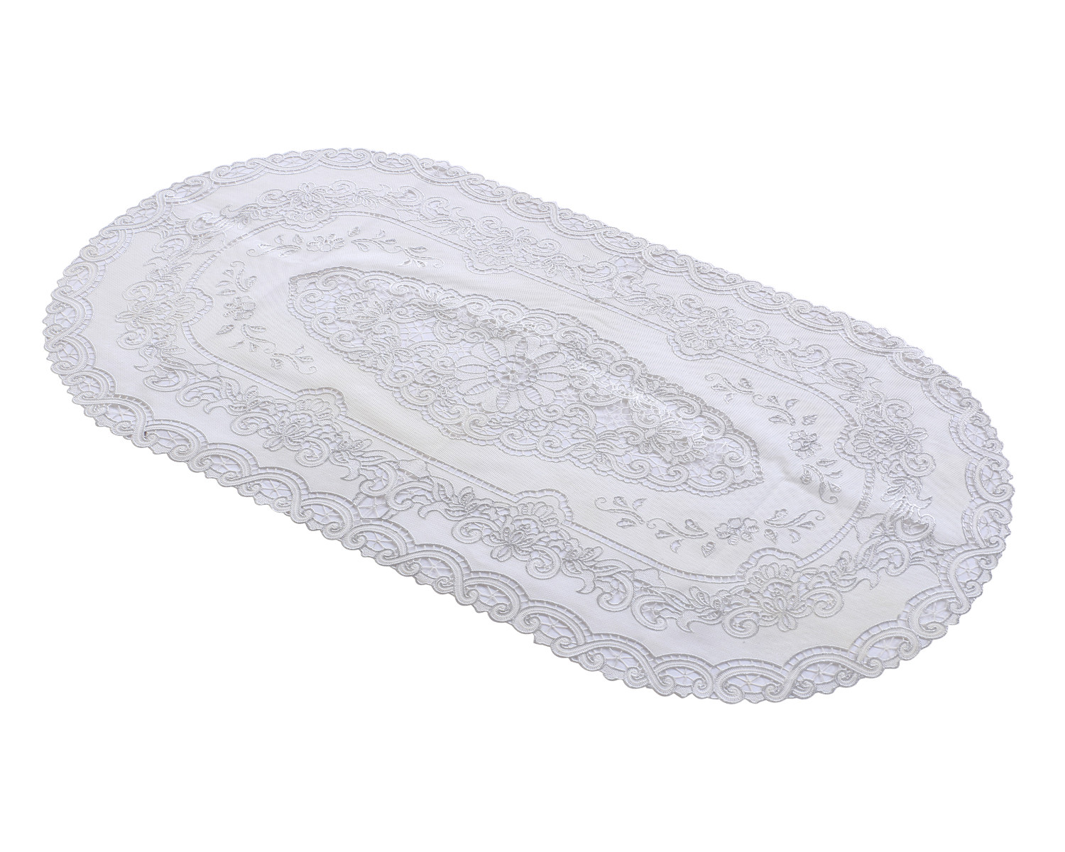 Kuber Industries PVC Floral Print Table Runner For Living, Dinning, Office, Kitchen & Wedding 33