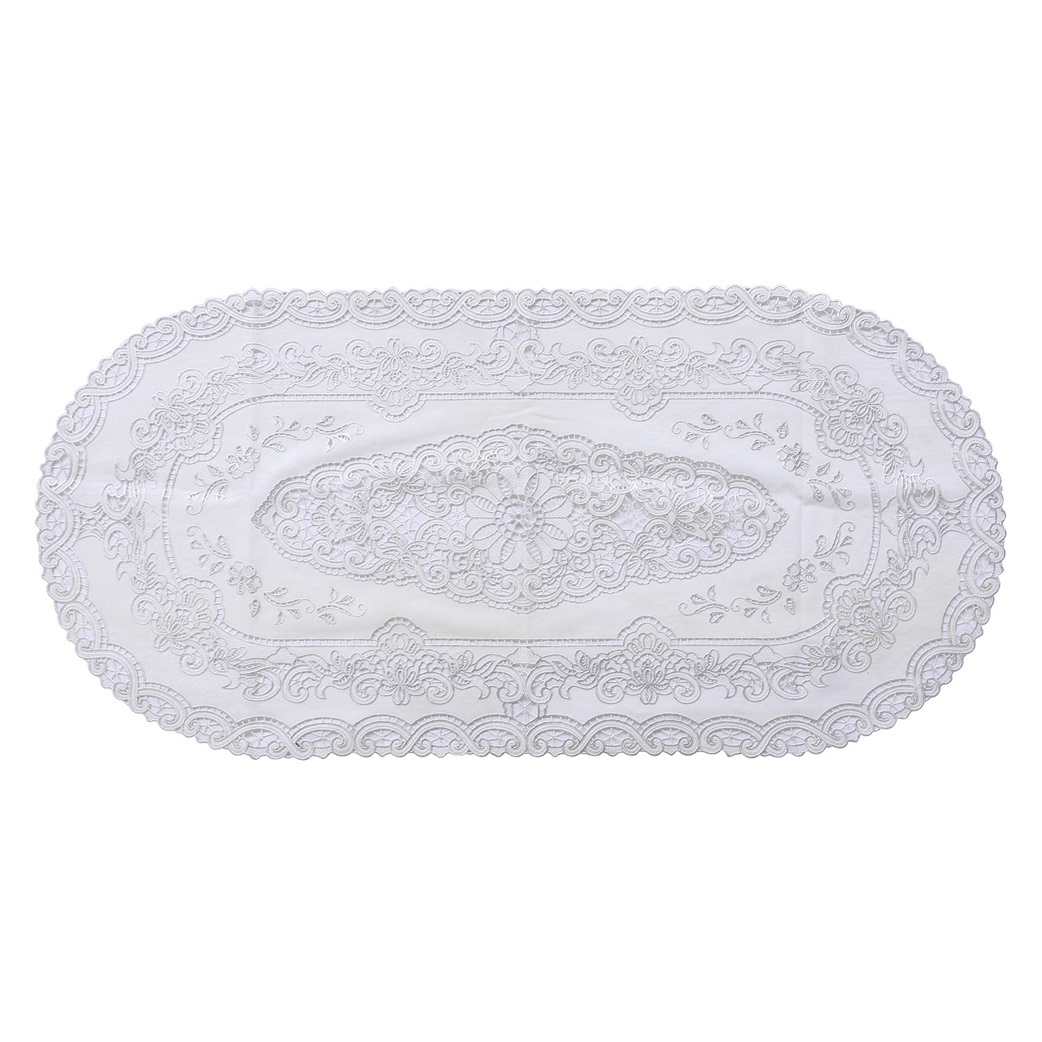 Kuber Industries PVC Floral Print Table Runner For Living, Dinning, Office, Kitchen & Wedding 33
