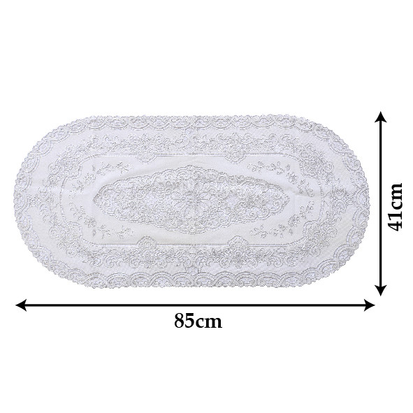 Kuber Industries PVC Floral Print Table Runner For Living, Dinning, Office, Kitchen & Wedding 33