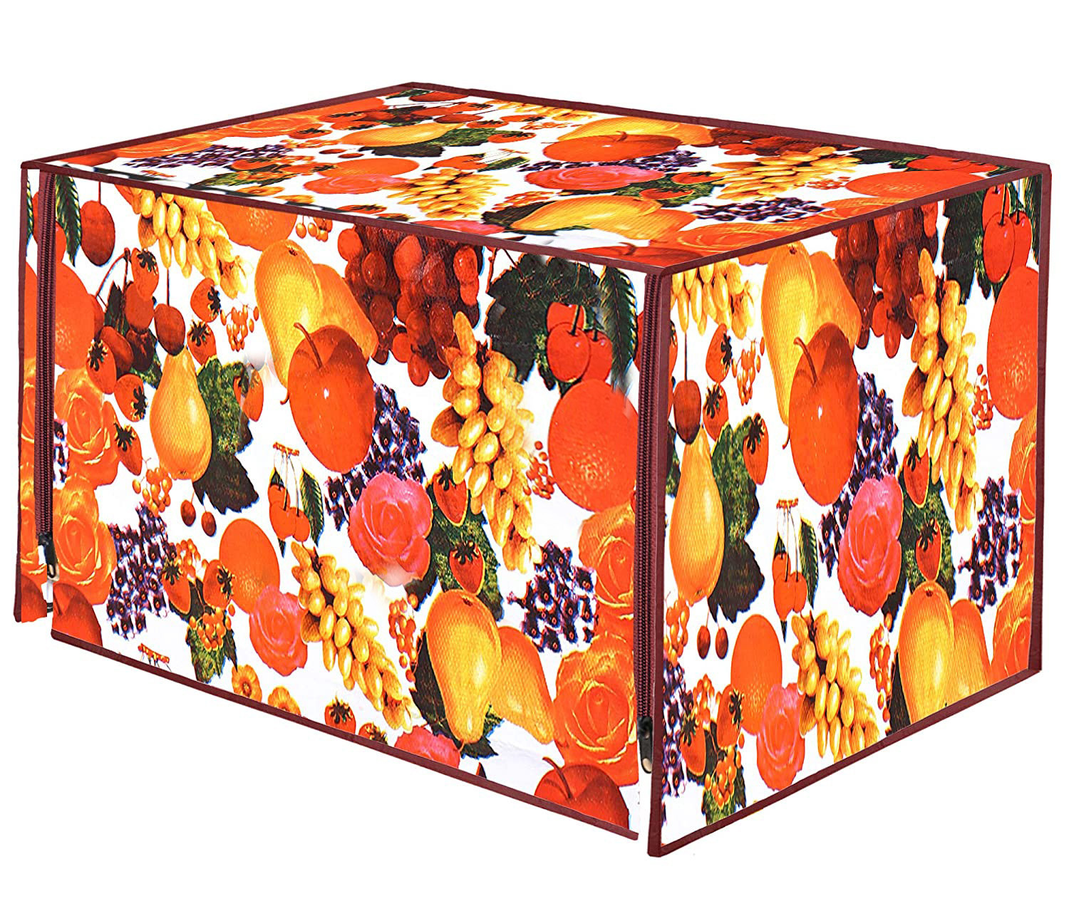 Kuber Industries PVC Fruit Printed Microwave Oven Cover,23 Ltr. (Multicolor)-HS43KUBMART26027