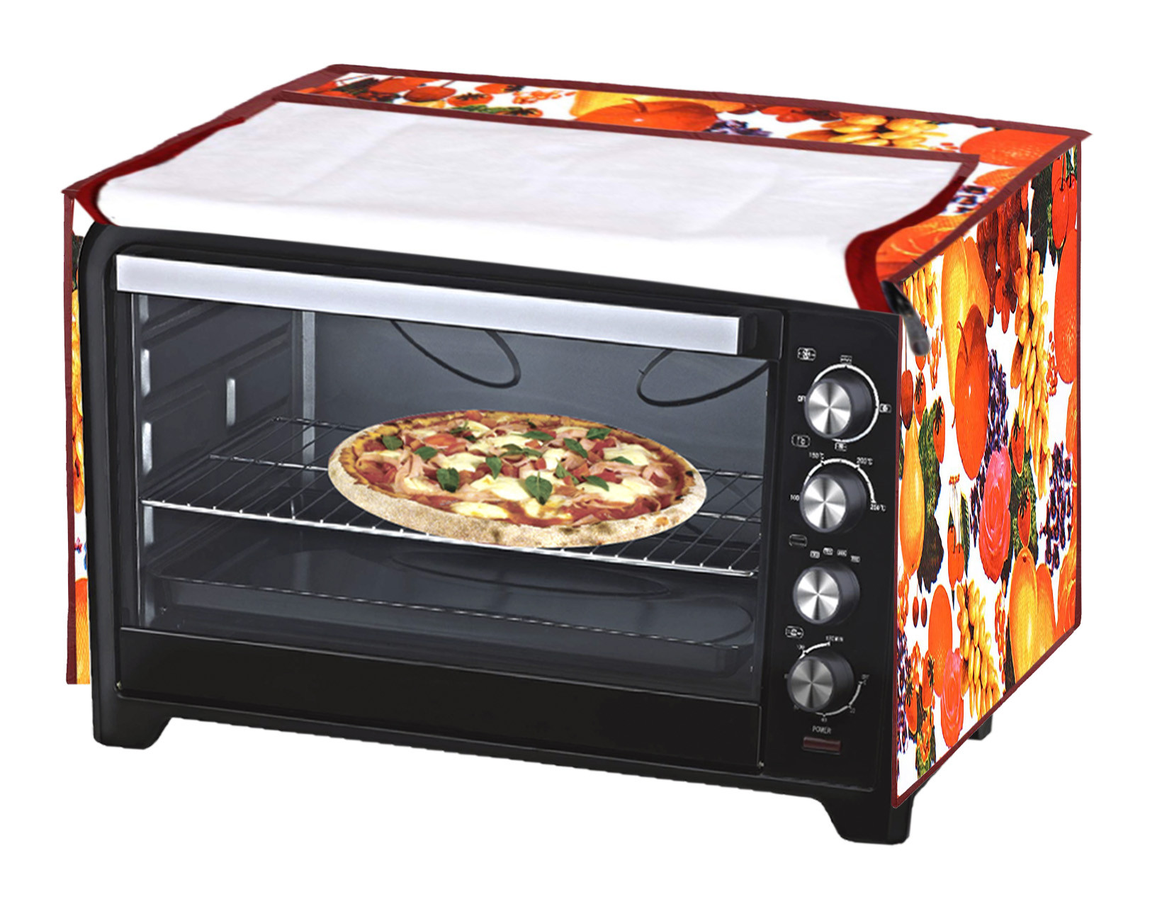 Kuber Industries PVC Fruit Printed Microwave Oven Cover,23 Ltr. (Multicolor)-HS43KUBMART26027