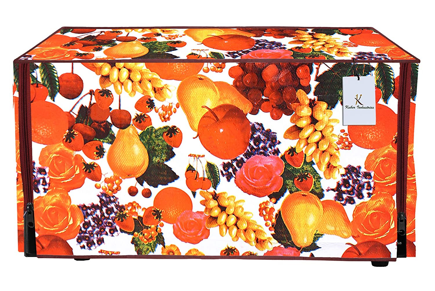 Kuber Industries PVC Fruit Printed Microwave Oven Cover,23 Ltr. (Multicolor)-HS43KUBMART26027