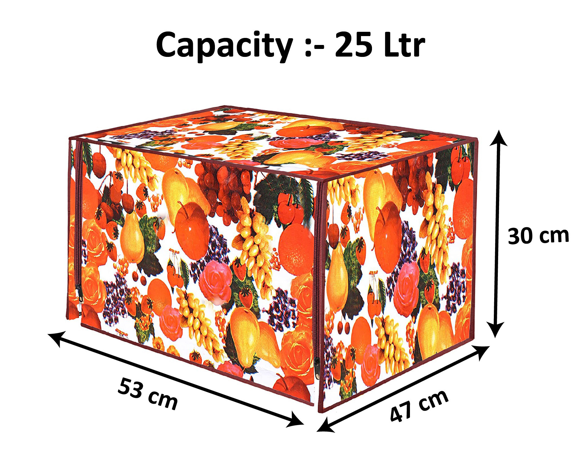 Kuber Industries PVC Fruit Printed Microwave Oven Cover,25 Ltr. (Multicolor)-HS43KUBMART26029