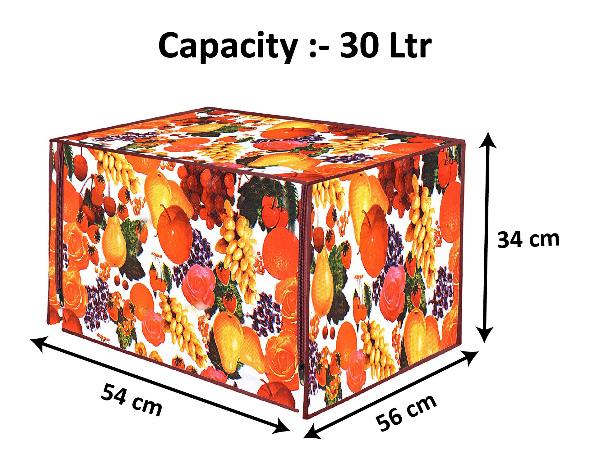 Kuber Industries PVC Fruit Printed Microwave Oven Cover,30 Ltr. (Multicolor)-HS43KUBMART26031