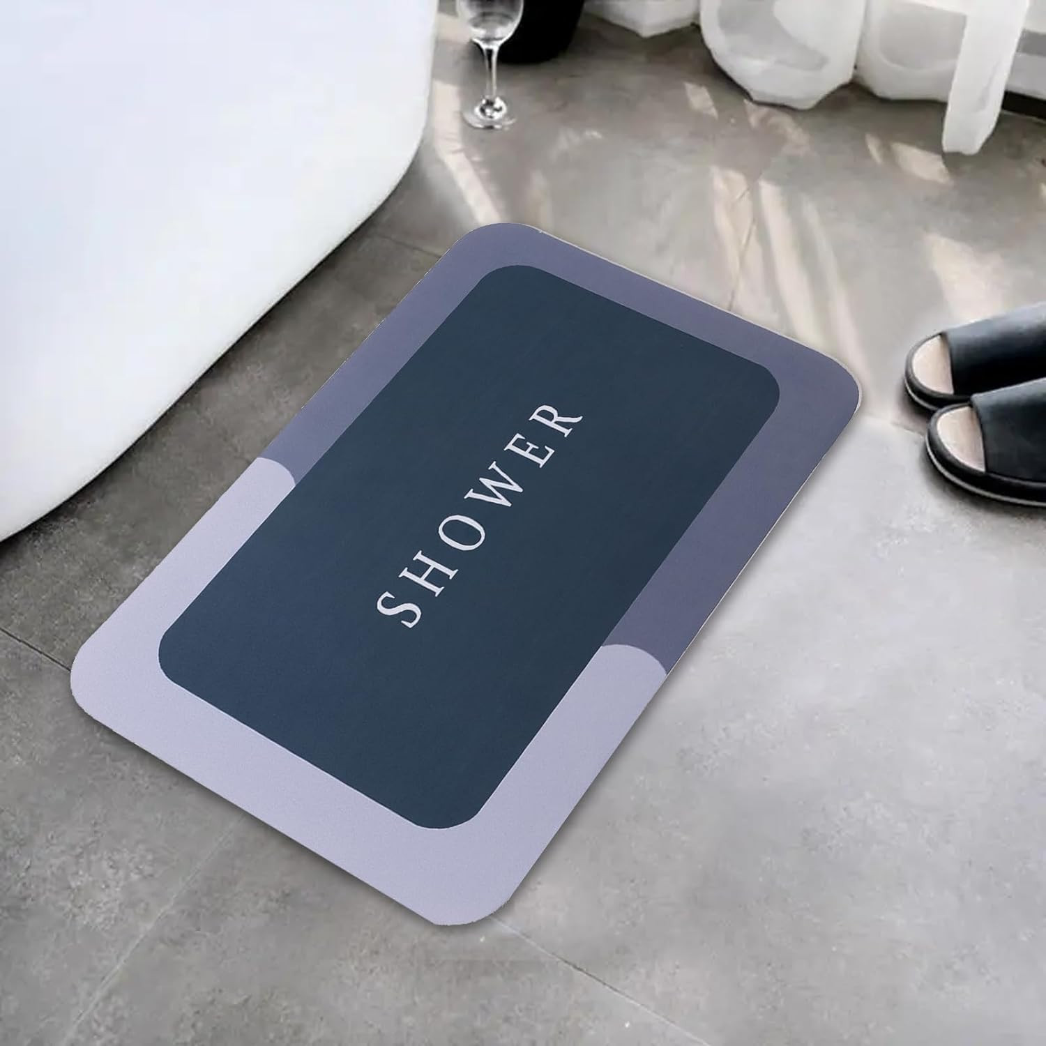 Kuber Industries PVC Kitchen Floor Mat|Anti-Skid Backing|Mats for Kitchen Floor |Easily Washable|Idol for Home, Kitchen Entrance| CF-220807 | Gray
