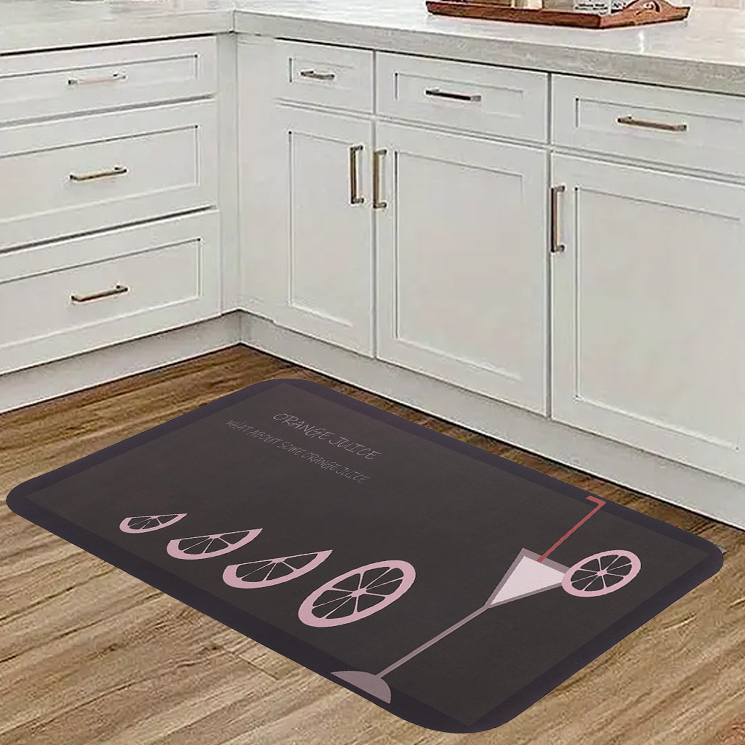 Kuber Industries PVC Kitchen Floor Mat|Anti-Skid Backing|Mats for Kitchen Floor |Easily Washable|Idol for Home, Kitchen Entrance| CF-220809 | Brown